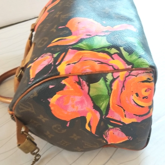 Louis Vuitton STEPHEN SPROUSE Monogram Neon ROSES Floral Ltd Ed Speedy 30 2008/9 - Picture 8 of 10